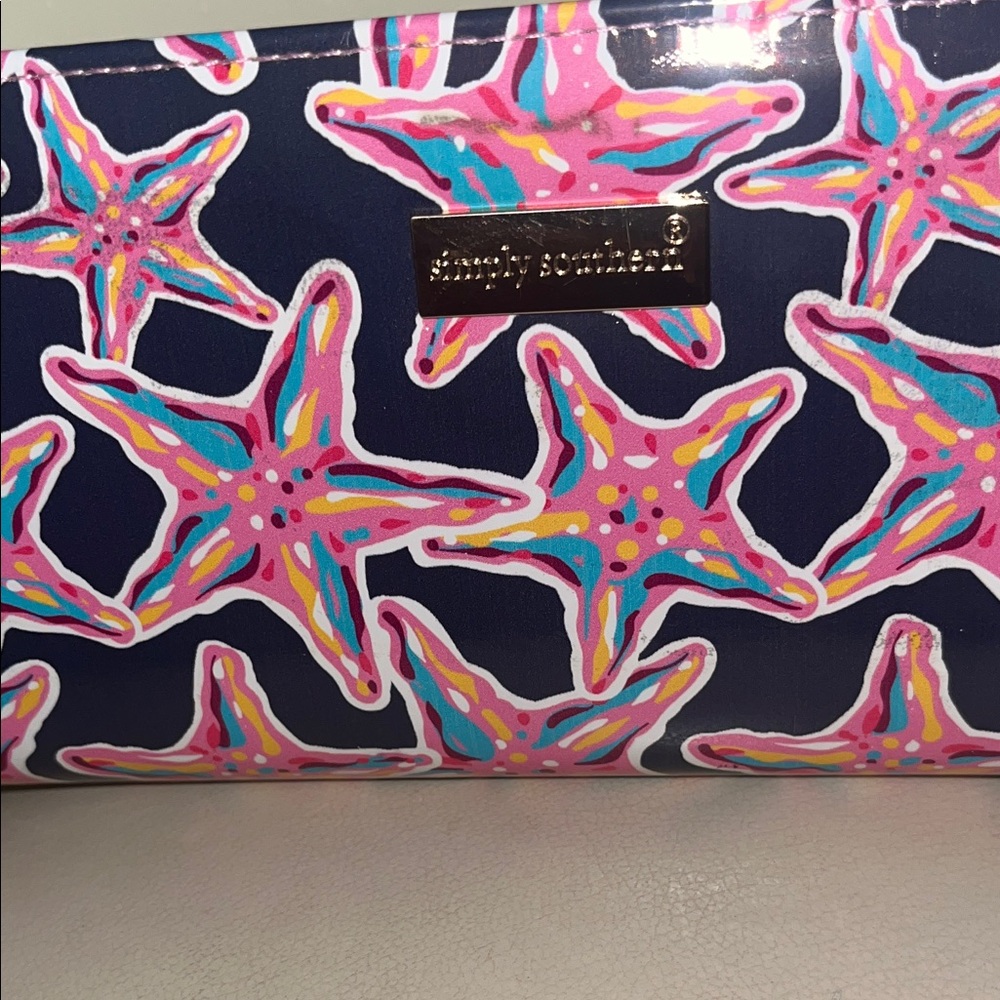 Simply Southern Starfish Wallet in Pink and Blue - Picture 2 of 6
